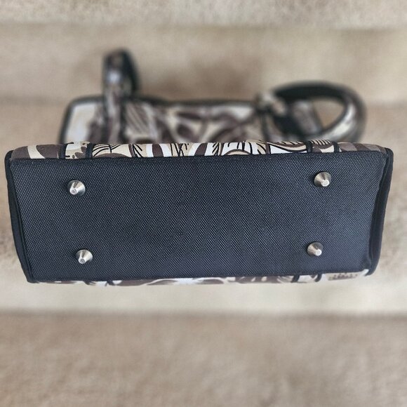 Beach by CLC Neoprene Brown, Ivory and Tan Tropical Floral Print Shoulder Bag - Picture 8 of 14